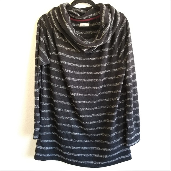 Lou & Grey Sweaters - Lou and Grey Striped Cowl Pullover Sweater 167